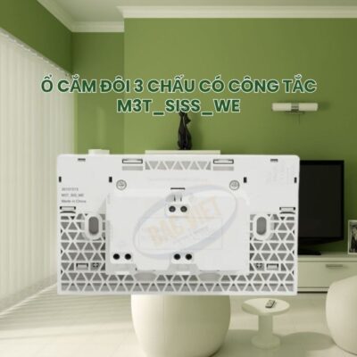 Tìm hiểu ổ cắm đôi 3 chấu có công tắc AvatarOn A M3T_SIS_WE Schneider, bắt vít