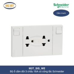 Ổ cắm đôi 3 chấu có công tắc AvatarOn A, 16A (bắt vít) M3T_SIS_WE Schneider