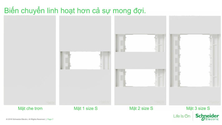 Công tắc 1 chiều AvatarOn A tiêng phong trong dòng công tắc ổ cắm hình chữ nhật