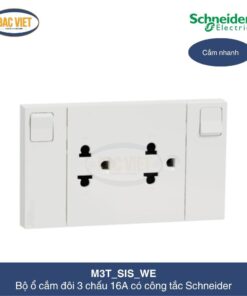 Ổ cắm đôi 3 chấu có công tắc AvatarOn A, 16A (bắt vít) M3T_SIS_WE Schneider