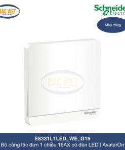 E8331L1LED_WE_G19 Schneider | Bộ công tắc đơn 1 chiều 16AX AvatarOn, có đèn LED