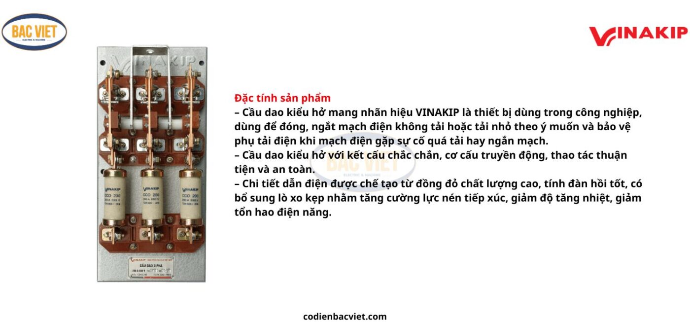 thông số cầu dao hở 3 pha