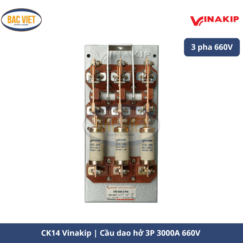 cầu dao hở 3 pha CK14 Vinakip 3000a 690v