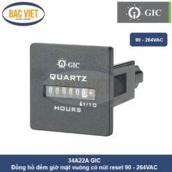 Đồng hồ đếm giờ hình vuông có nút reset 90-264VAC 34A22A GIC