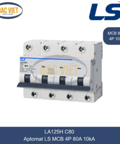 LA125H 4P 80A LS | Cầu dao tự động MCB 4P 80A 10kA