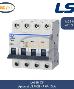 LA63H 4P 6A LS | Cầu dao tự động MCB 4P 6A 10kA