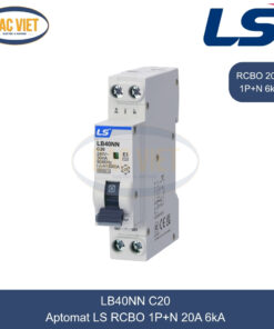 LB40NN 1P+N 20A LS | Cầu dao tự động chống giật RCBO 1P+N 20A 6kA