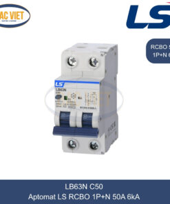 LB63N 1P+N 50A LS | Cầu dao tự động chống giật RCBO 1P+N 50A 6kA