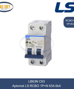 LB63N 1P+N 63A LS | Cầu dao tự động chống giật RCBO 1P+N 63A 6kA
