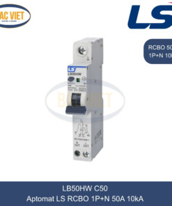 LB50HW 1P+N 50A LS | Cầu dao tự động chống giật RCBO 1P+N 50A 10kA