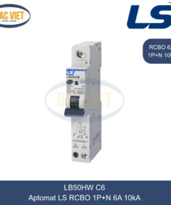 LB50HW 1P+N 6A LS | Cầu dao tự động chống giật RCBO 1P+N 6A 10kA
