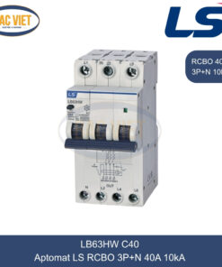 LB63HW 3P+N 40A LS | Cầu dao tự động chống giật RCBO 3P+N 40A 10kA