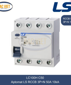 LC100H 3P+N 50A LS | Cầu dao tự động chống giật RCCB 3P+N 50A 10kA