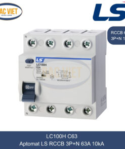LC100H 3P+N 63A LS | Cầu dao tự động chống giật RCCB 3P+N 63A 10kA