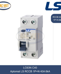 LC63N 1P+N 40A LS | Cầu dao tự động chống giật RCCB 1P+N 40A 6kA
