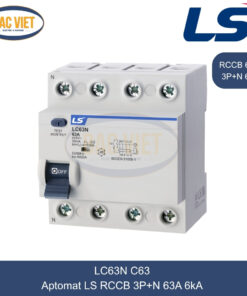 LC63N 3P+N 63A LS | Cầu dao tự động chống giật RCCB 3P+N 63A 6kA